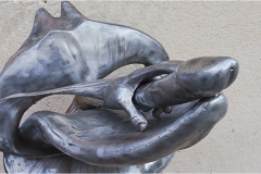 32Livorno : Porto e quartiere Venezia  .Sculture-Alla fortezza